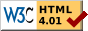 HTML4.01に準拠しているか確認できます